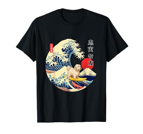 Coton de Tulear Japanese Kanagawa Wave Surf Loyal Dog T-Shirt for Men Women Girls Kids