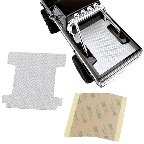 TCRC Stainless Steel Rear Body Anti-Skid Plate Board 1/18 TRX4M F-150 High Trail Crawler Truck Shell