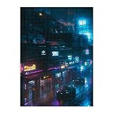 artboxONE-Puzzle L (500 Teile) Städte Cyberpunk-Einkaufsstraße - Puzzle Cyberpunk Cyberpunk Digitale kunstwerke