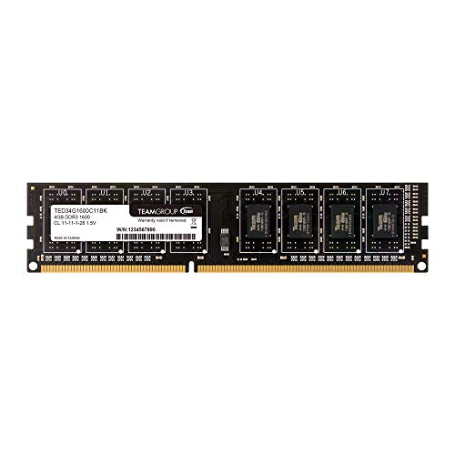 Mémoire RAM D3 1600 TeamGroup Elite 4 Go pour ordinateur de bureau