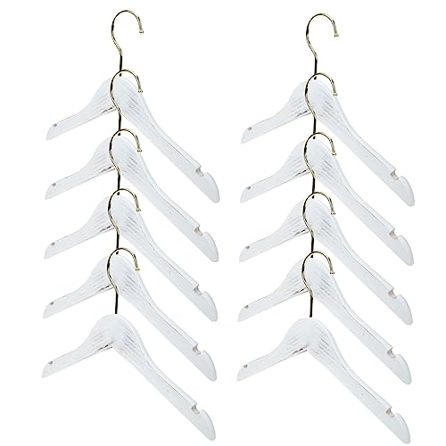 VILLFUL 10pcs Children Hanger Mini Clothes Rack Infant Hangers Baby Clothes Hangers for Closet Jeans Coat Hangers Kids Hangers Wooden Children's Clothing Toddler Women's Clothing