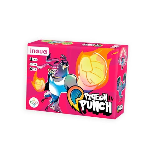 Pigeon Punch Juego de Cartas para Niños 8 Años o Más | Juego Familiar Rápido con Personajes Divertidos | Partidas 2 a 6 Jug | Juego Cartas Ligero y Portable con Palomas, Patadas aéreas y Mucho mas!