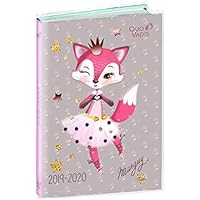 Agenda Escolar 1 Día/Página 2019-2020 Magalie Fournier, 12x17cm, diseño Zorro