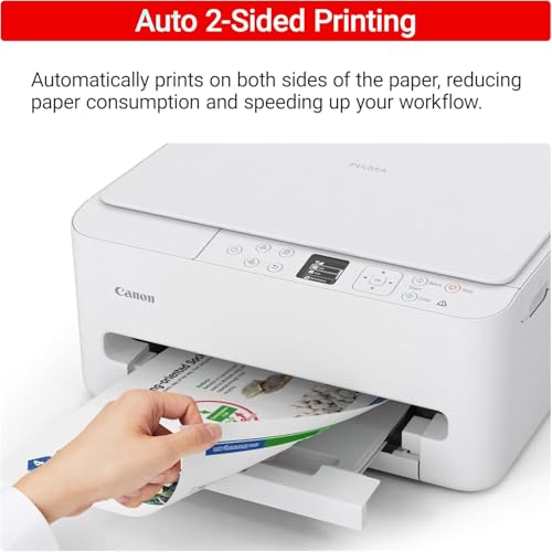 Image of Canon PIXMA TS6520 MFP Inkjet Printer for Home Office, Schoolwork, Documents, Labels, Photos, Crafts and Wireless Printing from Devices (7179C002) + Printer Cable + Cleaning Kit (6pc Bundle)