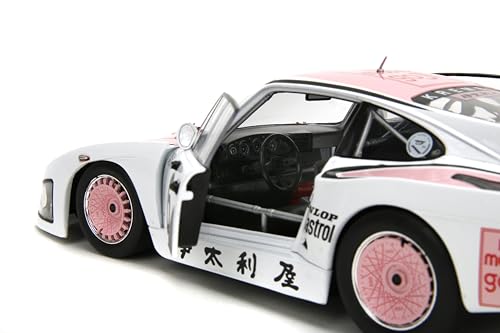 Modelo Diecast Porsche 935 K3 1981 con puertas y dirección 1:18 miniatura 7