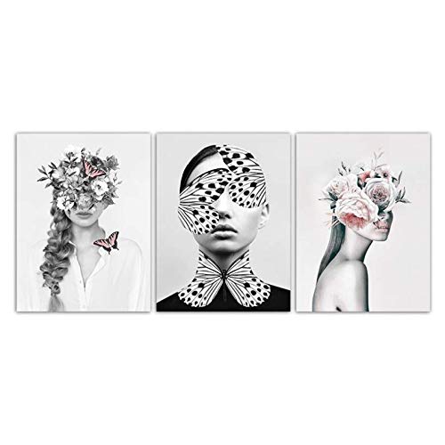 Toile moderne papillon fleurs pour sublimer le design mural de votre salon chaleureux