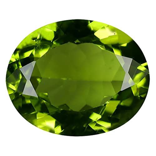 Péridot vert naturel Pakistan 3.31 ct taille ovale 11x9 mm pour bague pierre précieuse vrac