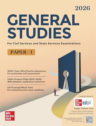 Image of UPSC Prelims 2026: General Studies Paper 1 (Complete Manual) | GS Paper 1 Manual | 1300+ Prelims PYQs (2013-2025) | 1500+ Topic-wise Practice Questions | 5 Full-Length Mock Test on McGraw Hill Edge