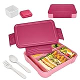 IJIAMY Brotdose Kinder mit Fächern, Bento Box Kinder, Auslaufsicher Lunchbox Kinder...