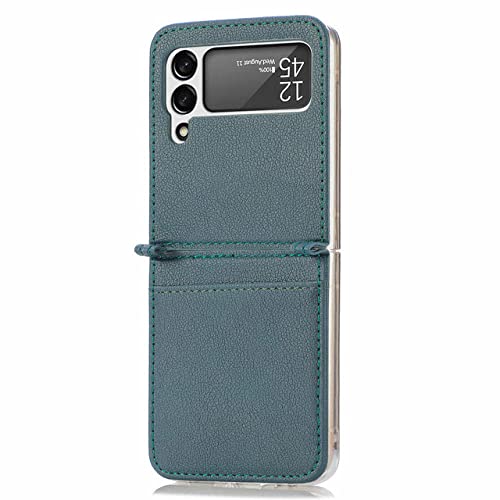 Housse de Protection Pliable avec Porte-Cartes pour Samsung Z Flip 4 et 3 Vert