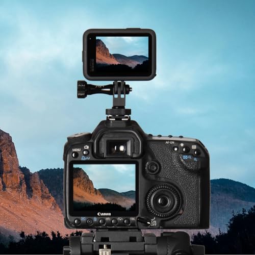 Image of HSU Aluminum Cold Shoe Mount Adapter, 1 /4-20 Screw Hole Tripod Mount Adapter for GoPro Hero 13 /12 /11 /10 /9 /8 /7 /6, DJI Osmo Action, Applicable for Tripod Selfie Stick Monopod and DSLR Camera Flash