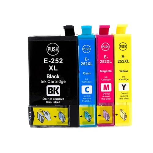 Tinta compatible 252XL T2521XL de alta capacidad para textos negros nítidos en WF-3640