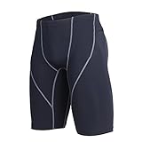 beroy Mens Compression Shorts Training Athletics Workout Tight Sports Base Layer with One Pocket(GreyL,XL)