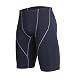 BEROY Mens Compression Shorts Training Athletics Workout Tight Sports Base Layer With One Pocket(GreyL,XL)