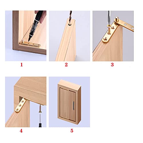 Boohao 360 Degree Rotatable Door Pivot Hinges Antique Cabinet Door Hidden Copper Hinge For Windows Fence Sheds Kitchen Gate Closet Cupboards 4 Pieces (Straight Hinge) #TOP5