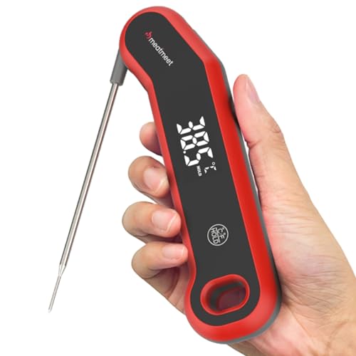 Meatmeet S1 Digitales Fleischthermometer - 0,5s Sofortanzeige Grillthermometer, ±0,3 °C...