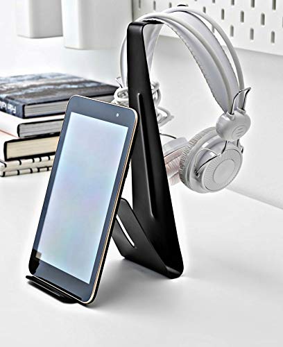 MOJLIGHET - Soporte para tablet con auriculares, color negro