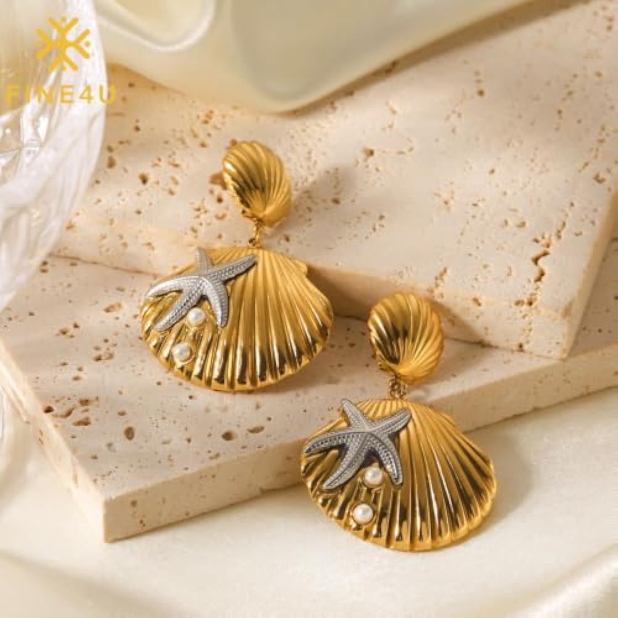 Women's 18KT Gold Plated Mermaid Dreams Earrings, Gift
