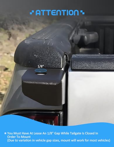 Image of Tacoma CB Antenna Mounts, 1 Pair, 3RD Gen Tacoma | Tailgate Bed Accessories, Whip Light Led Pods Mounting Bracket, Flag Holder, Compatible with Toyota Tacoma 2016-2023