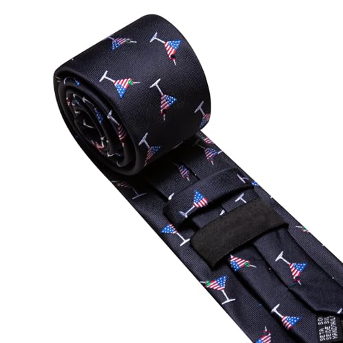 Image of Barry.Wang Man Tie Sets Skull Ties Animal Extra Long Necktie Silk Woven Handkerchief Cufflinks Festival Party Gift