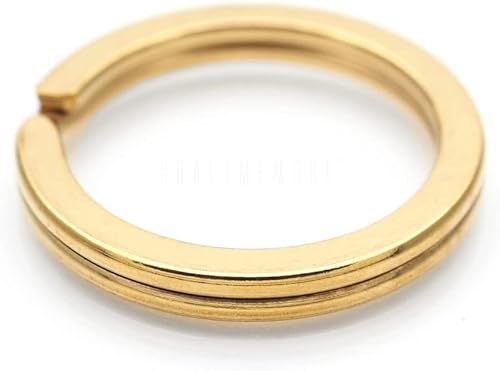 Miniatura 4 de CRAFTMEMORE 4 llaveros de latón macizo con conector de anillo dividido para manualidades