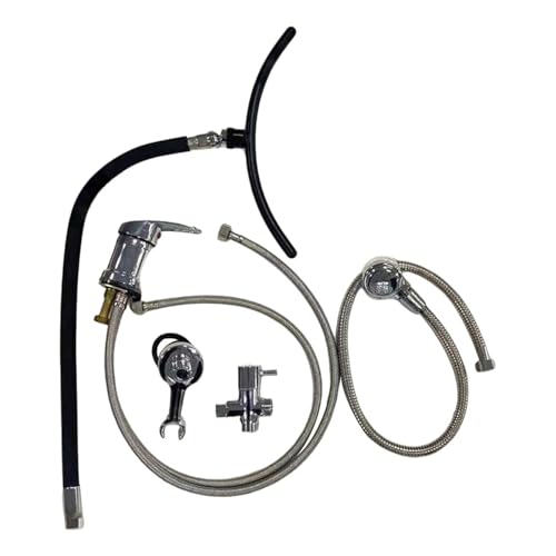 Robinet cascade pour bac à shampoing avec douchette massage tête - Kit 3 pièces