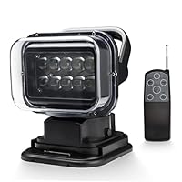 MARCHFA LED Suchscheinwerfer Arbeitsleuchte Funkfernsteuerbar mit Magnetfuß Suchlicht - CREE Chip Wetterfest 360 Grad Drehbar für Auto Offroad Jagd Boot Garden 50 W DC 12V (Hoch)