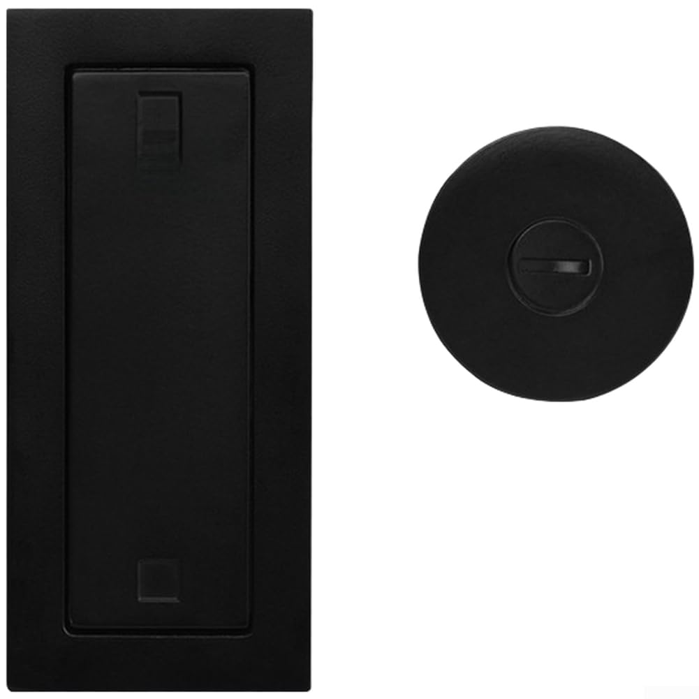 Fermeture porte coulissante alliage de zinc noir loquet d'entrée push-pull extérieur
