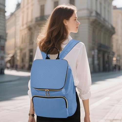 Mochila de mujer antirrobo azul que protege tus pertenencias 6