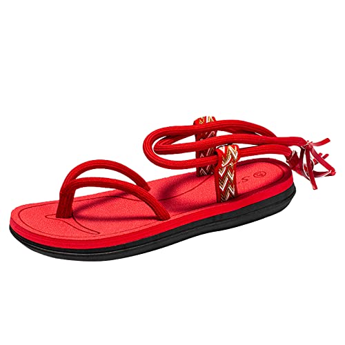 Summer Couple Men's Fashion Outerwear Rope Printed Herringbone Strap Sandal Mens Sandals 9