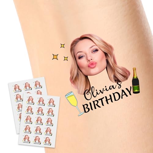 Artsadd Custom Temporary Tattoos with Photo Face Name Logo Text