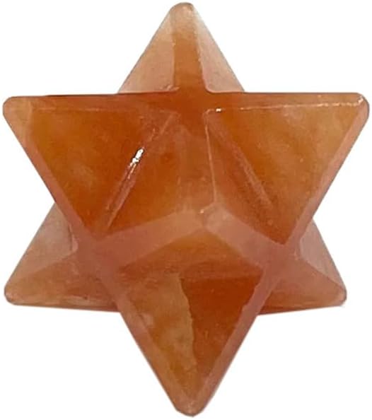 Natural Stone Rainbow Moonstone Merkaba with Velvet Pouch (1 Pcs)