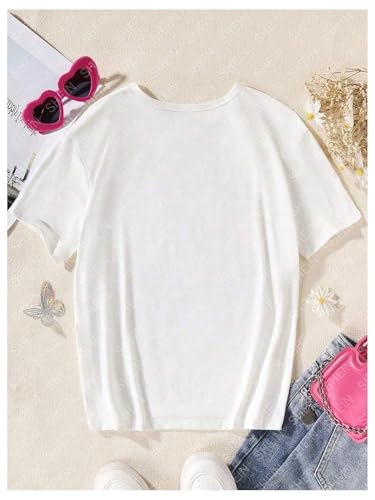 Image of SweatyRocks Girl's Cute Cats Graphic T-Shirt Short Sleeve Tees Casual Summer Tops