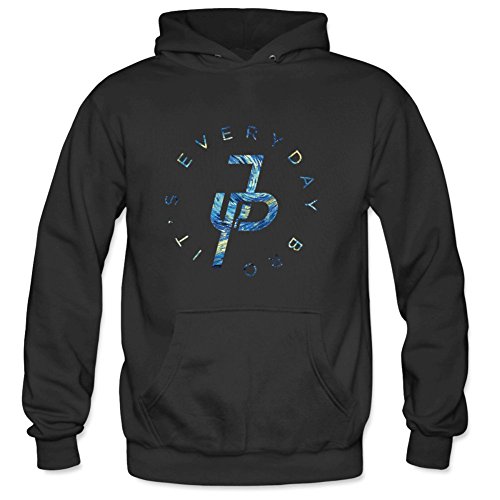 Aliensee Men's Jake Paul It's Every Day Van Gogh Pullover Hooded Sweatshirt M Black