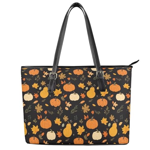 Bolso de hombro para mujer, tamaño mediano, tipo tote de cuero con cremallera, impermeable, para trabajo y compras miniatura 1