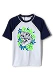 Lands' End B SS Graphic Rash Guard Dino Skull Kids Small