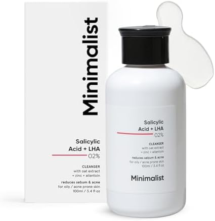 Minimalist Anti-Acne Salicylic Acid 2% Face Wash For Oily & Acne Prone Skin | With LHA for Pore Cleansing, Oil Control & Sebum Regulation | Sulfate-Free Formula with Zinc for Gentle Exfoliation | Cleanser for Women & Men | 100 ml