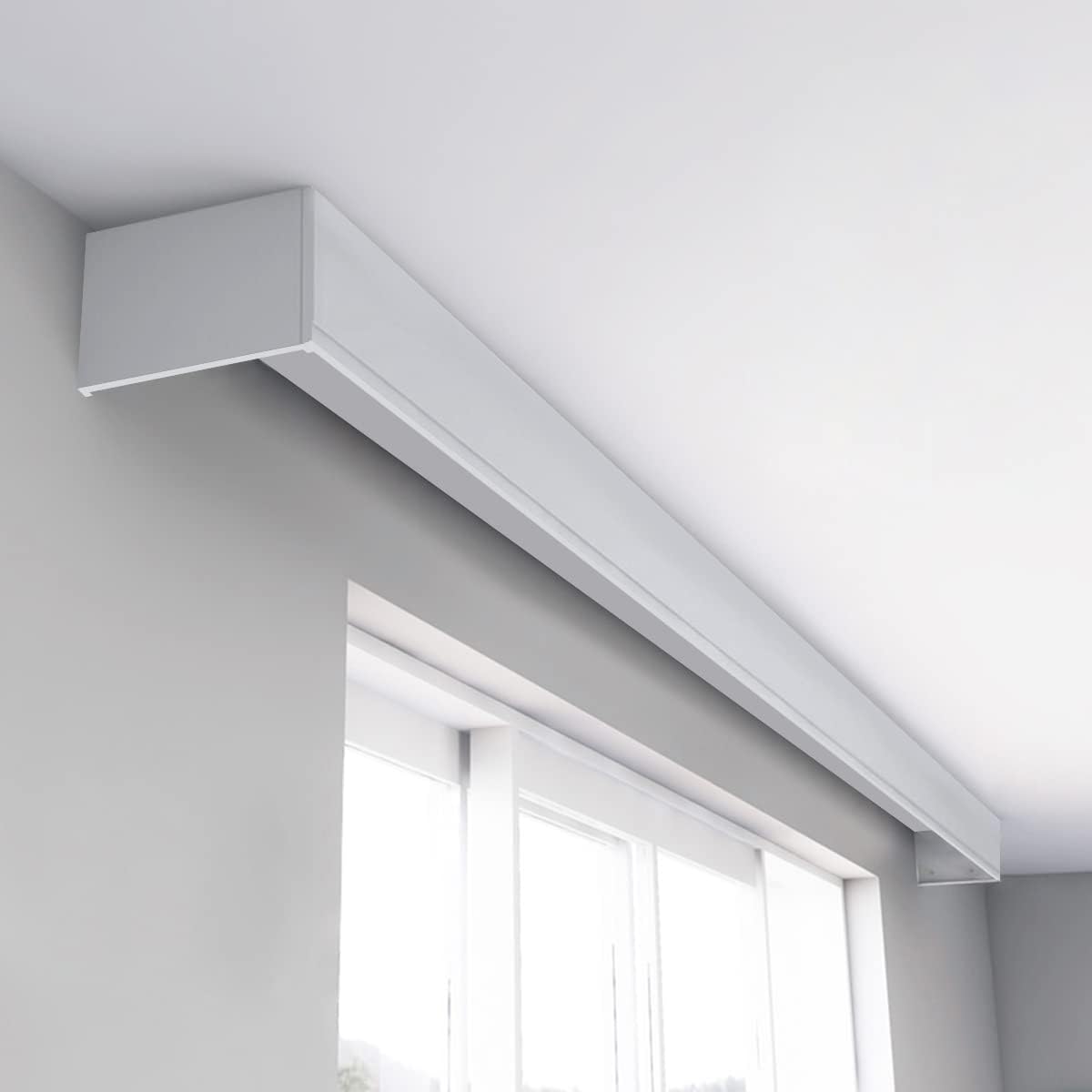 zshine Curtain Pelmet Panel Without Tracks Decorative Valance Ceiling or Wall Mounting Customize Length for Roller Blins, Venetian Blinds, Curtain etc