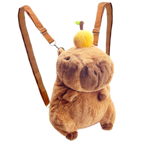 OptiPlay Capybara Mochila, Capybara Mochila Escolar, Capybara Bolsa, Lindo Peluche Escolar, Capibara Cute School Bag, Cartoon Stylish Schoolbag, para Niños Niñas (B)