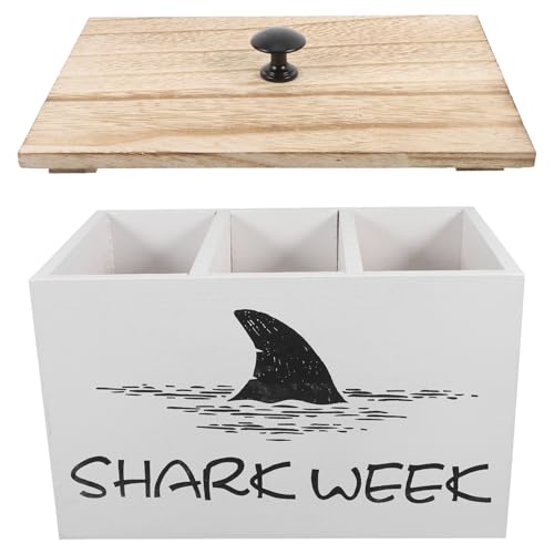 SOESFOUFU 木製フェンプロダクトオーガナイザー 蓋付き多機能収納ボックス バスルーム用衛生棉収納コンテナ コッボール整理に コンパクト設