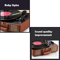 Tourne-Disque en Vinyle avec Fonctions de Lecture et de Stockage Audio, système de Platine Vinyle Bluetooth à 3 Vitesses… - Les Beatles, Paul McCartney, John Lennon, RIngo Starr, George Harrison Tourne-Disque en Vinyle avec Fonctions de Lecture et de Stockage Audio, système de Platine Vinyle Bluetooth à 3 Vitesses… – Image 3