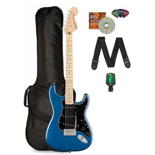 Fender Squier Affinity Series Stratocaster - ���C�N�v���V�b�h�u���[�o���h���B�M�O�o�b�O�A�`���[�i�[�A�X�g���b�v�A�s�b�N�A�I�[�X�e�B���o�U�[�̉��DVD�t���B