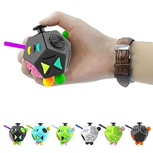 Allaind 12 zijdige dobbelstenen Fidget kubus speelgoed plezier anti-angst verlichten stress verminderen spanning voor…