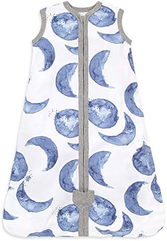 Burt's Bees Baby unisex baby Beekeeper Blanket, 100% Organic Cotton, Swaddle Transition Sleeping Bag Wearable Blanket, Hello Moon, Large US