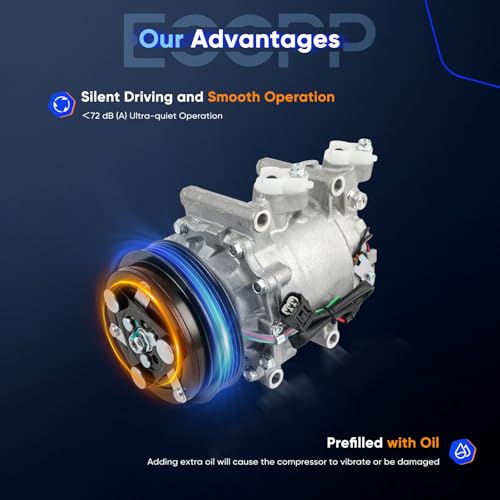 Image of ECCPP A /C Compressor with Clutch for Honda Fit 1.5L 2009-2014 AC Compressor