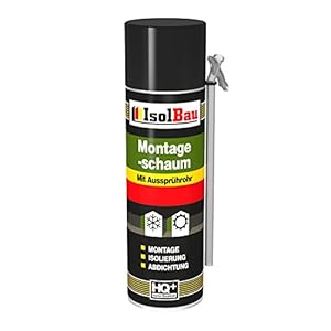 Montageschuim, 1 blik 500 ml met spuitbuis, 1K bouwschuim, polyurethaanschuim, adapterschuim