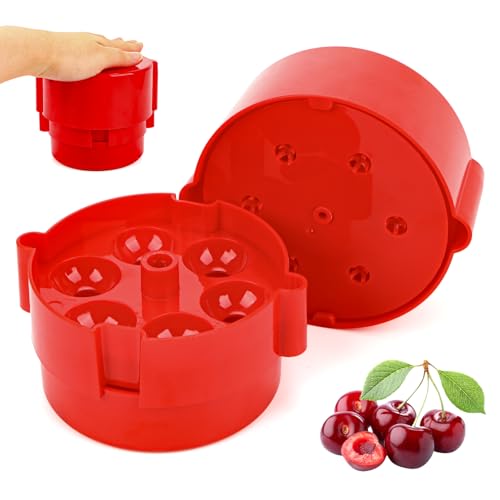 Bohrma Kirschentkerner Cherry Stoner Pitter, Multi-Kirschkernentferner, Tragbarer Push-Down-Kirschensamenentferner, Kirs...