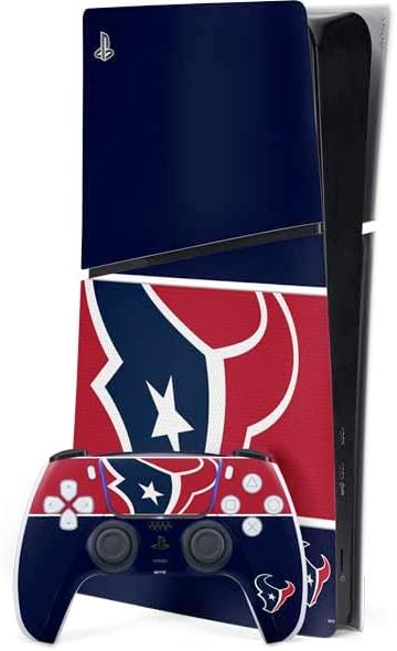 Skinit Decal Gaming Skin Compatible with PS5 Slim Digital Edition Bundle - Officially Licensed NFL Houston Texans Zone Block Design