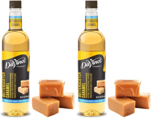 DaVinci Gourmet Sugar Free Butterscotch Coffee Syrup for Espressos, Cappuccinos, Cold Brew, Teas, Fr