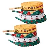 Lacets pour baskets : ces lacets de noël sont fabriqués dans un matériau de , confortables à porter, faciles à nouer et durables